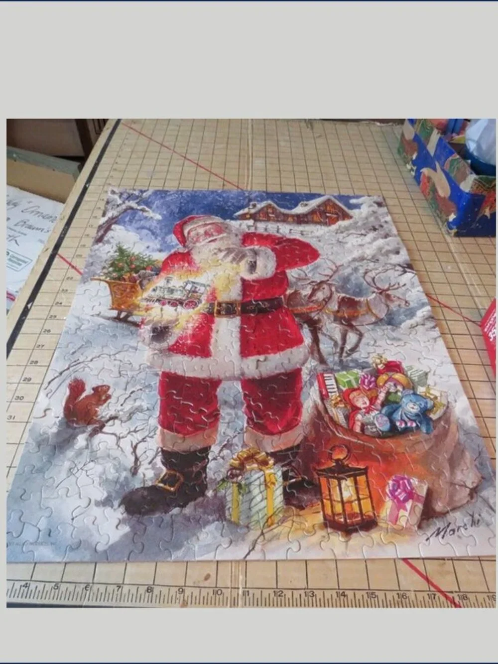 Springbok Christmas Magic Santa 350 Piece Jigsaw Puzzle Complete